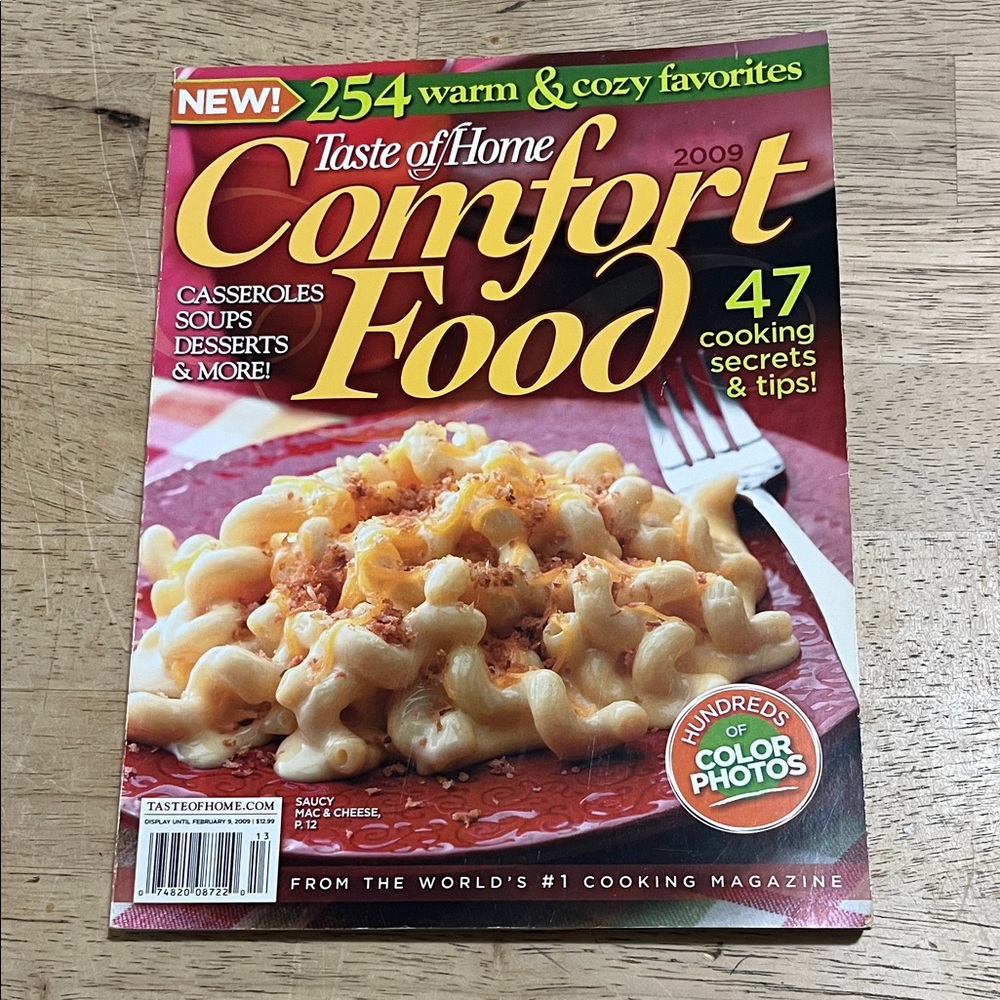 Taste of Home Comfort Food Cookbook Magazine 2009
